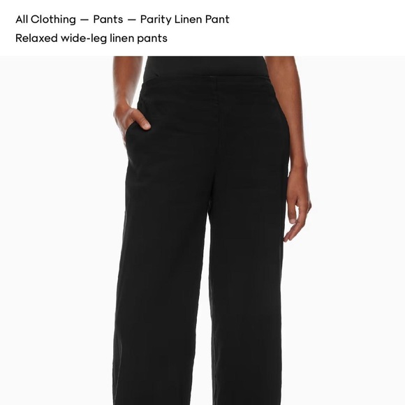 Babaton Parity XS Black Linen Pant - Picture 2 of 10